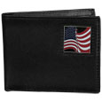 Leather Bi-fold Wallet - American Flag